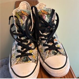 Multi-colored Converse canvas high tops